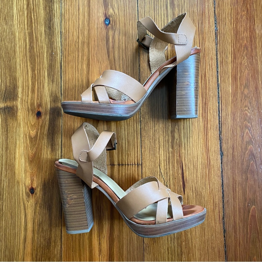 Tan 4.5 inch heels